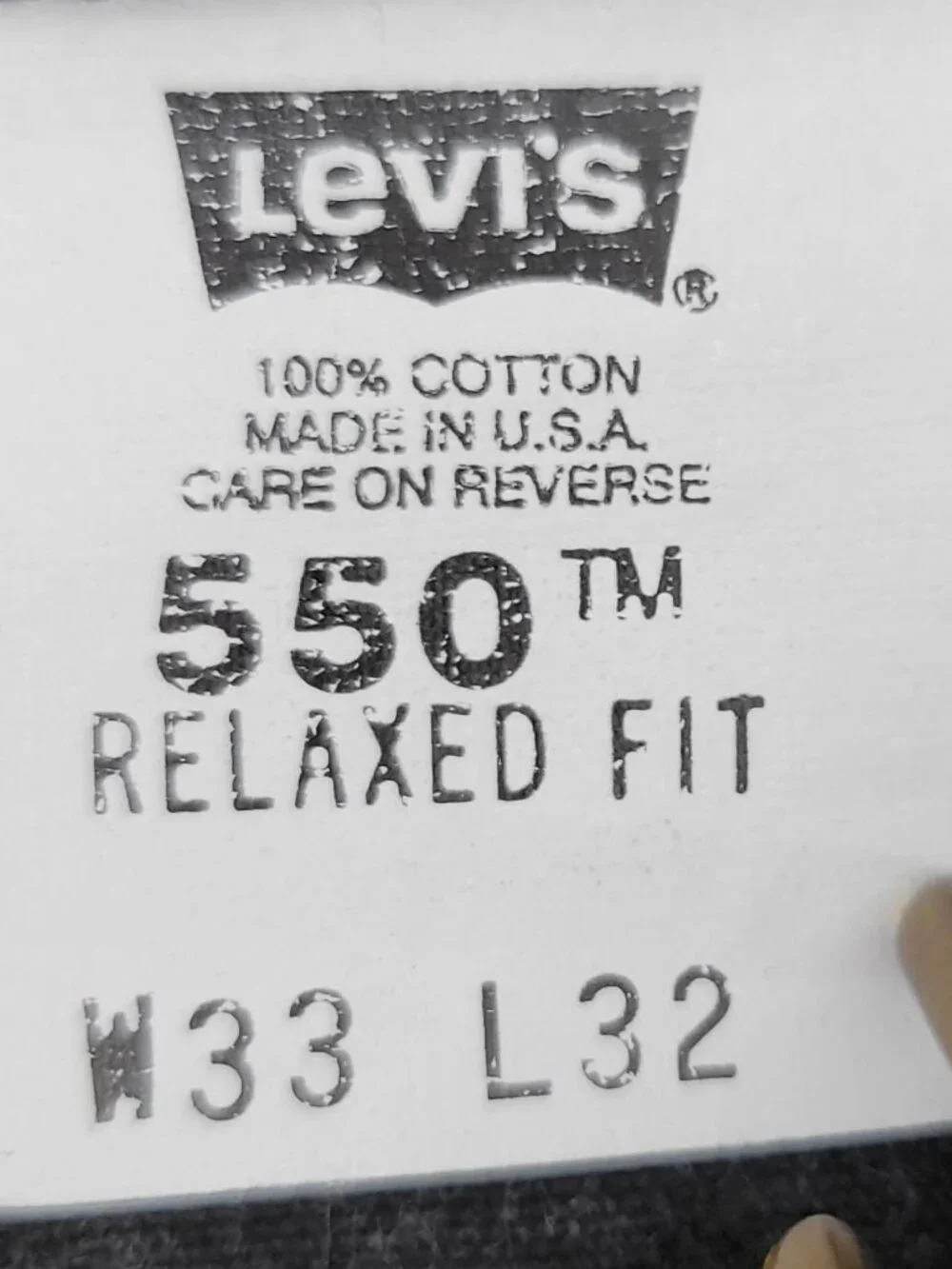 Vintage Levis 550 Jeans‎ 33x32 Black Denim Relaxed Fit Straight Leg Y2K USA Made